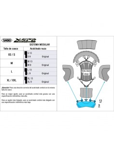 Peça de substituição para pescoço Shoei X-SPR Pro 2