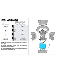 Recambio Shoei Acolchado Posterior X-SPR Pro 2