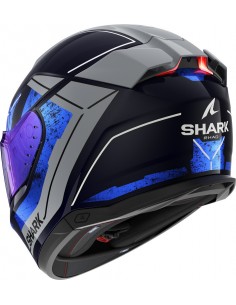 Casco Shark Skwal i3 Rhad | Azul-cromado-plata 2