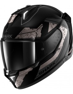 Casco Shark Skwal i3 Rhad | Negro-cromado-antracita