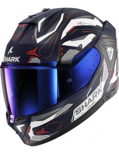 Casco Shark Skwal i3 Linik Mate | Azul-blanco-rojo