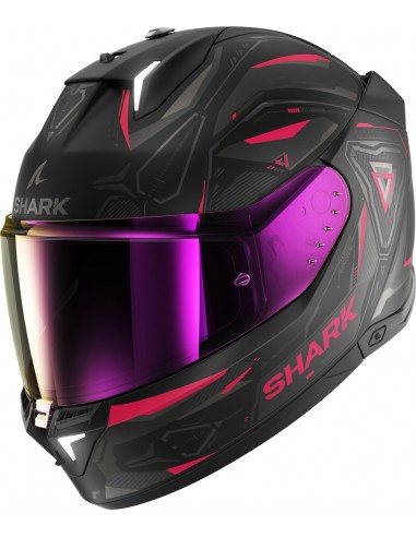 Casco Shark Skwal i3 Linik Mate Mujer | Negro-violeta-antracita