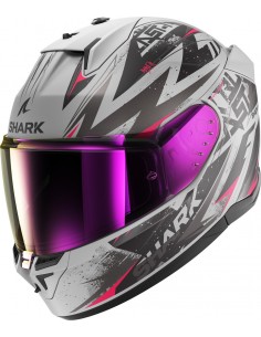 Casco Shark D-Skwal 3 Blast-R Mate Mujer | Plata-violeta-negro