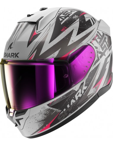Casco Shark D-Skwal 3 Blast-R Mate Mujer | Plata-violeta-negro