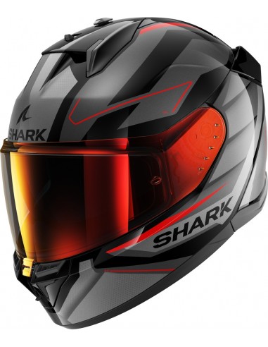 Casco Shark D-Skwal 3 Sizler | Negro-antracita-rojo