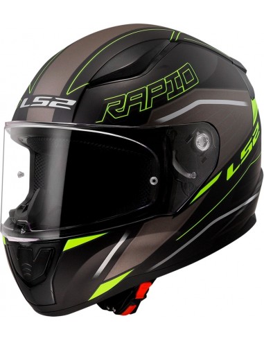 Casco LS2 FF353 Rapid II Rokku | Mate-Negro y amarillo fluor