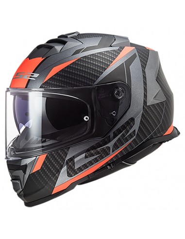 Casco LS2 FF800 Storm II Racer | Mate-Titanio y naranja