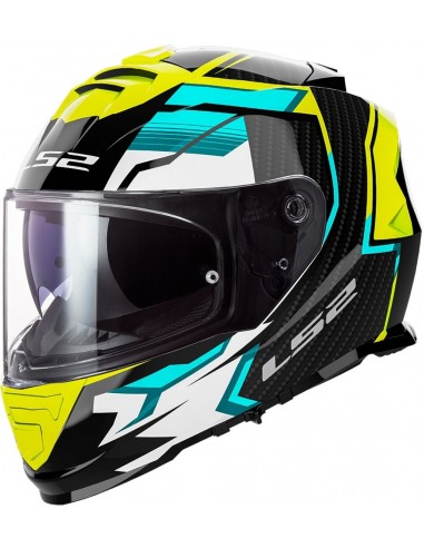 Casco LS2 FF800 Storm II Tracker | Negro y amarillo fluor