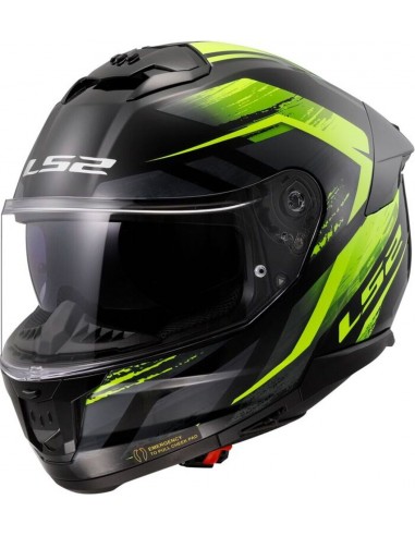Casco LS2 FF808 Stream II Fury | Negro y amarillo fluor