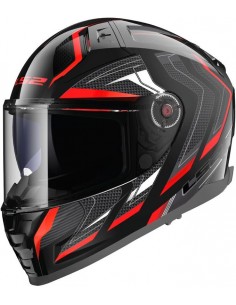 Casco LS2 FF811 Vector II Alizer | Negro y rojo