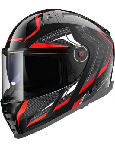 Casco LS2 FF811 Vector II Alizer | Negro y rojo