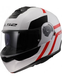 Casco LS2 FF908 Strobe II Autox | Blanco y rojo
