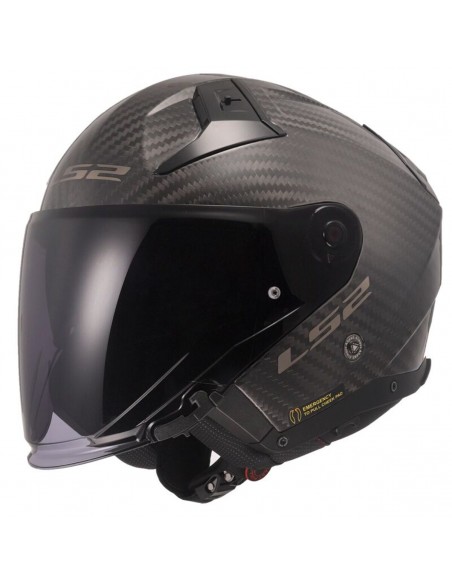 Casco LS2 OF603 Infinity II C Sólido | Carbono brillo