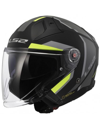 Casco LS2 OF603 Infinity II Focus | Mate-Negro y amarillo fluor