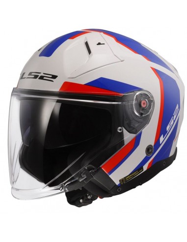 Casco LS2 OF603 Infinity II Focus | Blanco-azul-rojo