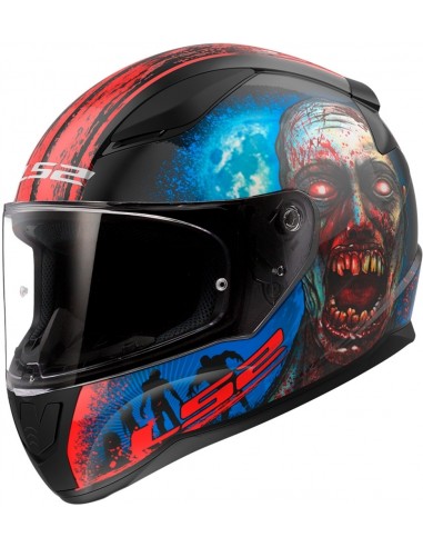 Casco LS2 FF353 Rapid II Zombie | Negro y rojo
