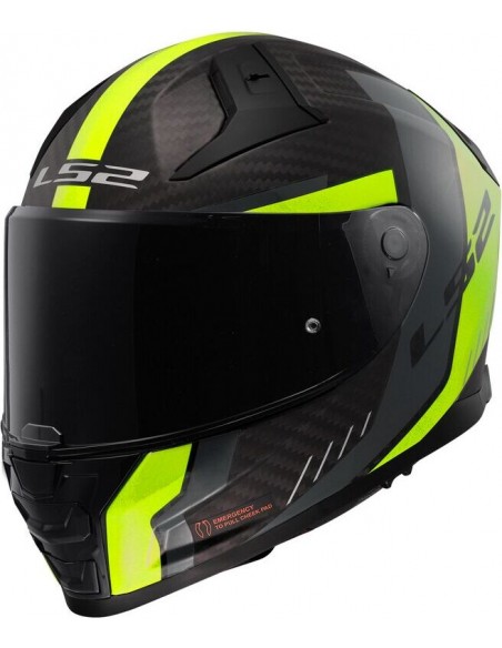 Casco LS2 FF811 Vector II C Grid | Mate-Amarillo fluor