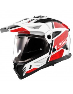 Casco LS2 MX702 Pioneer II Hill | Blanco y rojo