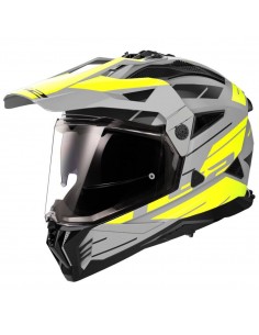 Casco LS2 MX702 Pioneer II Namib | Mate-Gris y amarillo fluor
