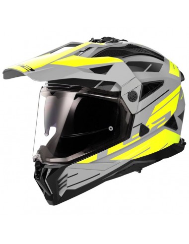 Casco LS2 MX702 Pioneer II Namib | Mate-Gris y amarillo fluor