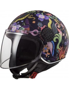 Casco LS2 OF558 Sphere Lux II Bloom | Mate-Azul y rosa