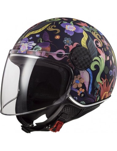 Casco LS2 OF558 Sphere Lux II Bloom | Mate-Azul y rosa