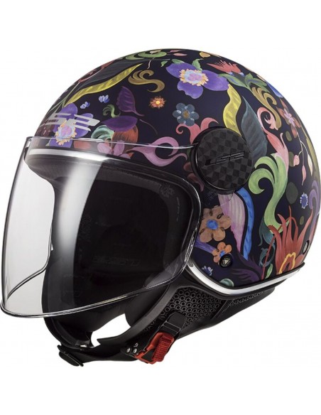 Casco LS2 OF558 Sphere Lux II Bloom | Mate-Azul y rosa