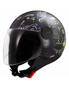 Casco LS2 OF558 Sphere Lux II Maxca | Negro y amarillo fluor