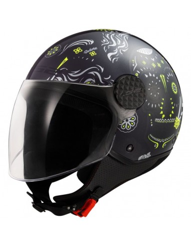 Casco LS2 OF558 Sphere Lux II Maxca | Negro y amarillo fluor
