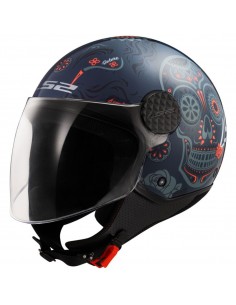 Casco LS2 OF558 Sphere Lux II Maxca | Cobalto y naranja