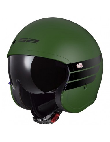 Casco LS2 OF599 Spitfire II Retro | Mate-Verde militar