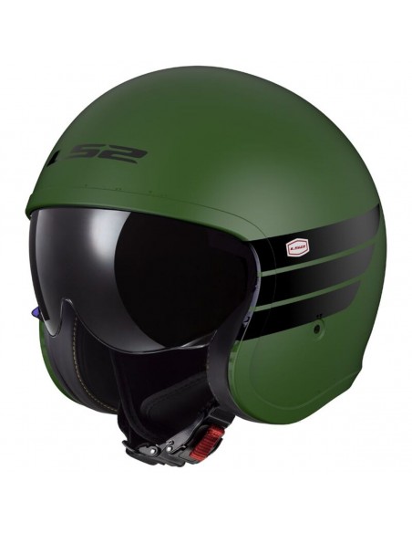 Casco LS2 OF599 Spitfire II Retro | Mate-Verde militar