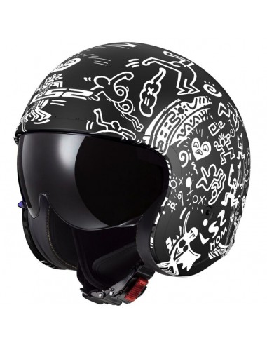Casco LS2 OF599 Spitfire II Tribal | Mate-Negro y blanco