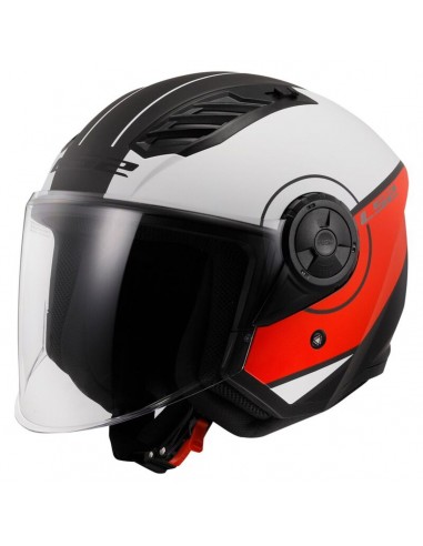 Casco LS2 OF616 Airflow II Cover | Mate-Blanco y rojo