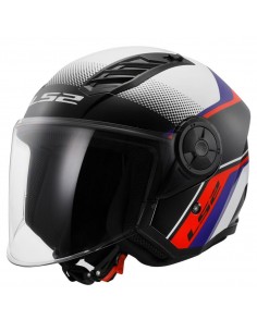 Casco LS2 OF616 Airflow II Rush | Blanco-azul-rojo