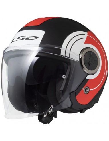 Casco LS2 OF620 Classy Disko | Negro-rojo-blanco