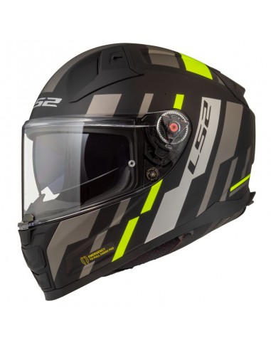 Casco LS2 FF811 Vector II Tron | Negro y amarillo fluor