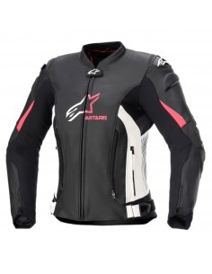 Chaqueta Alpinestars Stella GP Plus V4 | Negro-blanco-rosa