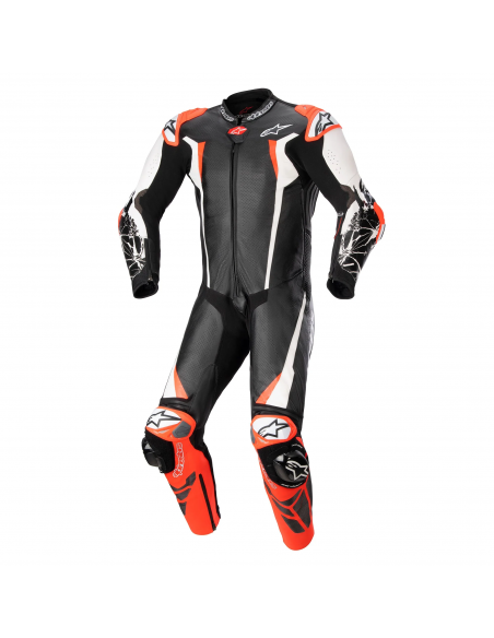 Mono Alpinestars Profesional Racing Absolute V2 | Negro-blanco-rojo fluor