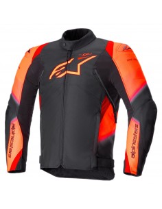 Chaqueta Alpinestars T-SP 1 V2 Waterproof | Negro y rojo fluor