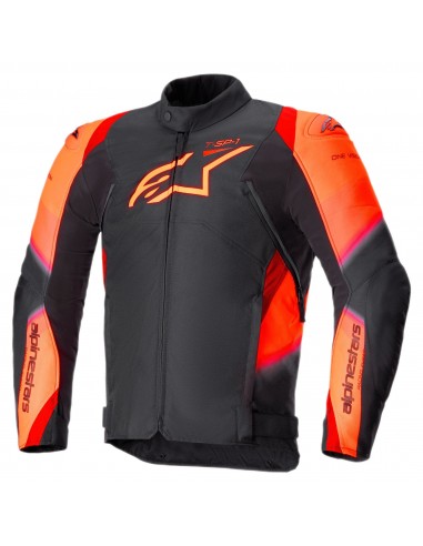 Chaqueta Alpinestars T-SP 1 V2 Waterproof | Negro y rojo fluor