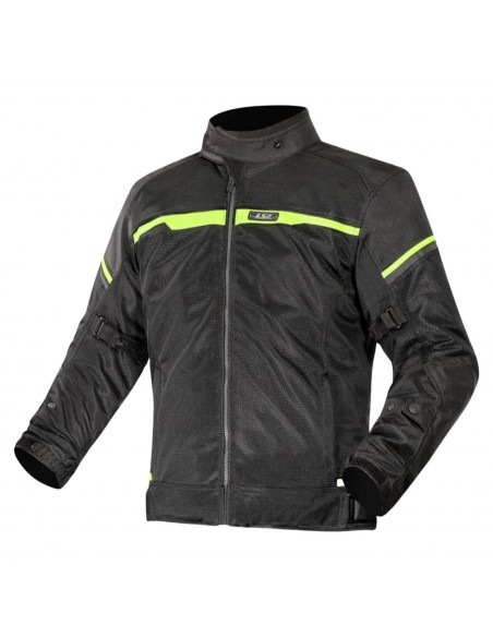 Chaqueta LS2 Riva Lady | Negro y amarillo fluor