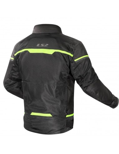 Chaqueta LS2 Riva Lady | Negro y amarillo fluor