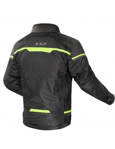 Chaqueta LS2 Riva Lady | Negro y amarillo fluor