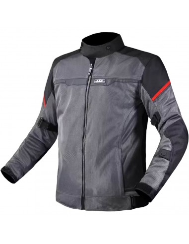 Chaqueta LS2 Riva | Gris claro-naranja fluor