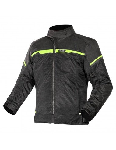 Chaqueta LS2 Riva | Gris claro-naranja fluor