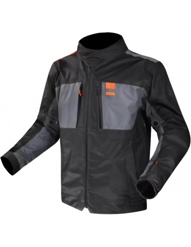 Chaqueta LS2 Titanium | Azul-naranja fluor