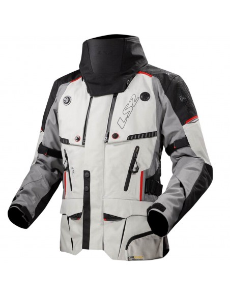 Chaqueta LS2 Apollo | Gris-Negro-Rojo