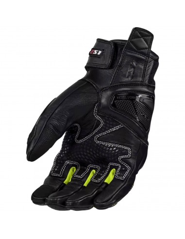 Guantes LS2 Spark 2 Cuero | Negro-amarillo fluor