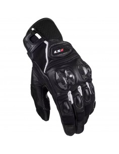 Guantes LS2 Spark 2 Cuero | Negro-blanco